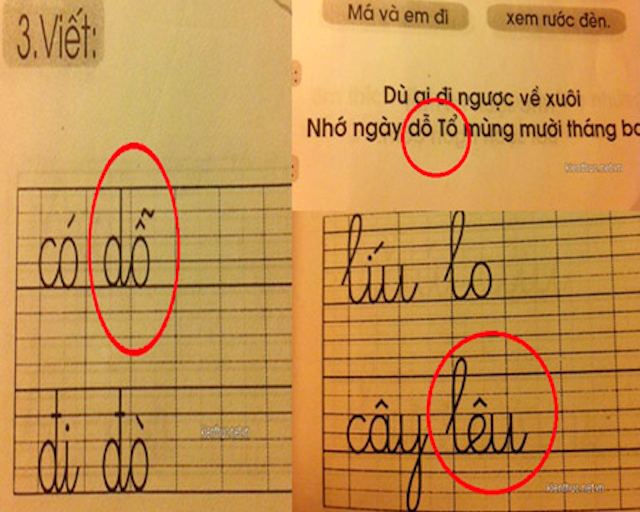 Lỗi GI - D và L - N trong vở tập viết 